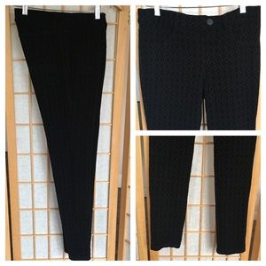⚫️ One 5 One Black Flocked Jeggings SZ M